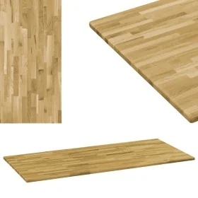 Tablero de mesa rectangular madera maciza roble 23 mm 140x60 cm by , Table tops - Ref: Foro24-245991, Price: 180,76 €, Discou...