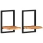 Estantes de pared 2 unidades madera maciza acacia 25x25x35 cm von , Regale und Regale - Ref: Foro24-338461, Preis: 45,64 €, R...