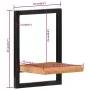 Estantes de pared 2 unidades madera maciza acacia 25x25x35 cm von , Regale und Regale - Ref: Foro24-338461, Preis: 45,64 €, R...