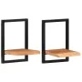 Estantes de pared 2 unidades madera maciza acacia 25x25x35 cm von , Regale und Regale - Ref: Foro24-338461, Preis: 45,64 €, R...