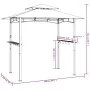 Cenador barbacoa estante lateral acero antracita 240x150x243 cm de , Carpas y cenadores - Ref: Foro24-360140, Precio: 201,86 ...