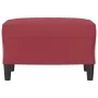 Reposapiés de cuero sintético rojo tinto 60x50x41 cm by , Ottomans - Ref: Foro24-349291, Price: 53,30 €, Discount: %