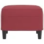 Reposapiés de cuero sintético rojo tinto 60x50x41 cm by , Ottomans - Ref: Foro24-349291, Price: 53,30 €, Discount: %