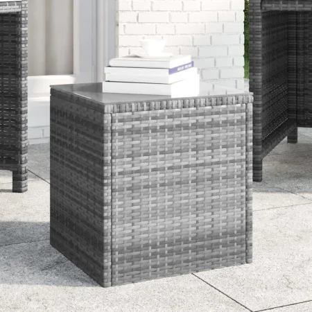 Mesa auxiliar ratán sintético gris 40x37x40,5 cm by , Side tables - Ref: Foro24-319389, Price: 63,14 €, Discount: %