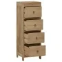Cómoda de madera maciza de teca 30x30x90 cm by , Drawers - Ref: Foro24-340741, Price: 167,48 €, Discount: %