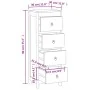 Cómoda de madera maciza de teca 30x30x90 cm by , Drawers - Ref: Foro24-340741, Price: 167,48 €, Discount: %