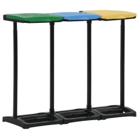 Soportes para bolsas de basura con tapa PP multicolor 240-330 L by , Waste container supports - Ref: Foro24-340989, Price: 54...