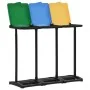 Soportes para bolsas de basura con tapa PP multicolor 240-330 L by , Waste container supports - Ref: Foro24-340989, Price: 54...