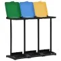 Soportes para bolsas de basura con tapa PP multicolor 240-330 L by , Waste container supports - Ref: Foro24-340989, Price: 54...