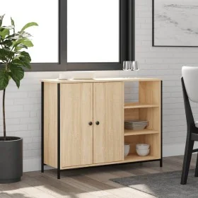 Aparador de madera de ingeniería roble Sonoma 100x33x75 cm von , Sideboards - Ref: Foro24-835550, Preis: 91,43 €, Rabatt: %