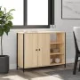 Aparador de madera de ingeniería roble Sonoma 100x33x75 cm von , Sideboards - Ref: Foro24-835550, Preis: 91,40 €, Rabatt: %