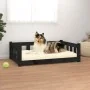 Cama para perros madera maciza de pino negro 95,5x65,5x28 cm de , Camas para perros - Ref: Foro24-820201, Precio: 67,31 €, De...