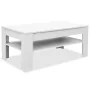 Mesa de centro madera de ingeniería blanco 110x65x48 cm by , Coffee table - Ref: Foro24-244859, Price: 115,10 €, Discount: %