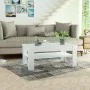 Mesa de centro madera de ingeniería blanco 110x65x48 cm by , Coffee table - Ref: Foro24-244859, Price: 115,10 €, Discount: %
