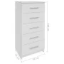 Sinfonier de madera contrachapada 41x35x106 cm blanco von , Schließfächer und Lagerschränke - Ref: Foro24-244890, Preis: 156,...