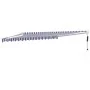 Toldo retráctil automático azul y blanco 4x3 m by , Awnings - Ref: Foro24-3154473, Price: 338,86 €, Discount: %