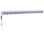 Toldo retráctil automático azul y blanco 4x3 m by , Awnings - Ref: Foro24-3154473, Price: 338,86 €, Discount: %
