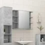 Armario de espejo de baño contrachapada gris 80x20,5x64 cm de , Tocadores de baño - Ref: Foro24-802610, Precio: 89,50 €, Desc...