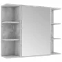 Armario de espejo de baño contrachapada gris 80x20,5x64 cm de , Tocadores de baño - Ref: Foro24-802610, Precio: 89,50 €, Desc...