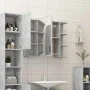 Armario de espejo de baño contrachapada gris 80x20,5x64 cm de , Tocadores de baño - Ref: Foro24-802610, Precio: 89,50 €, Desc...