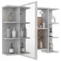 Armario de espejo de baño contrachapada gris 80x20,5x64 cm de , Tocadores de baño - Ref: Foro24-802610, Precio: 89,50 €, Desc...