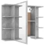 Armario de espejo de baño contrachapada gris 80x20,5x64 cm de , Tocadores de baño - Ref: Foro24-802610, Precio: 89,50 €, Desc...