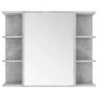 Armario de espejo de baño contrachapada gris 80x20,5x64 cm de , Tocadores de baño - Ref: Foro24-802610, Precio: 89,50 €, Desc...