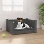 Cama para perros madera maciza de pino gris 55,5x45,5x28 cm by , Beds for dogs - Ref: Foro24-821444, Price: 53,24 €, Discount: %