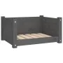 Cama para perros madera maciza de pino gris 55,5x45,5x28 cm by , Beds for dogs - Ref: Foro24-821444, Price: 53,24 €, Discount: %