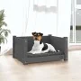 Cama para perros madera maciza de pino gris 55,5x45,5x28 cm by , Beds for dogs - Ref: Foro24-821444, Price: 53,24 €, Discount: %