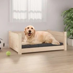 Cama para perros madera maciza de pino 75,5x55,5x28 cm by , Beds for dogs - Ref: Foro24-821452, Price: 61,59 €, Discount: %