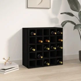 Botellero de madera maciza de pino negro 56x25x56 cm by , Wine and liquor cabinets - Ref: Foro24-821541, Price: 103,03 €, Dis...