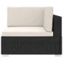 Asiento seccional de esquina con cojines 1 uds ratán PE negro von , Modulare Sofas für den Außenbereich - Ref: Foro24-46798, ...