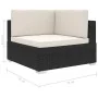 Asiento seccional de esquina con cojines 1 uds ratán PE negro von , Modulare Sofas für den Außenbereich - Ref: Foro24-46798, ...