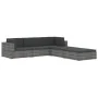 Asiento seccional de esquina con cojines 1 uds ratán PE negro von , Modulare Sofas für den Außenbereich - Ref: Foro24-46798, ...