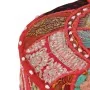 Puf redondo de pachtwork algodón hecho a mano 40x20 cm rojo by , Ottomans - Ref: Foro24-246571, Price: 45,36 €, Discount: %