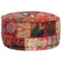 Puf redondo de pachtwork algodón hecho a mano 40x20 cm rojo by , Ottomans - Ref: Foro24-246571, Price: 45,36 €, Discount: %