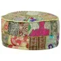 Puf redondo de pachtwork algodón hecho a mano 40x20 cm verde by , Ottomans - Ref: Foro24-246573, Price: 51,52 €, Discount: %