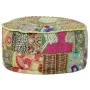 Puf redondo de pachtwork algodón hecho a mano 40x20 cm verde by , Ottomans - Ref: Foro24-246573, Price: 51,52 €, Discount: %