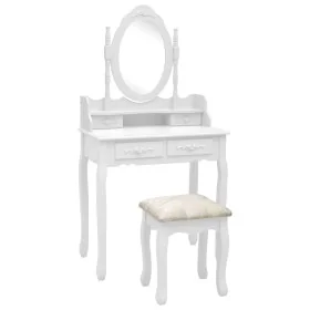 Juego de tocador y taburete madera paulownia blanco 75x69x140cm by , Bedroom Dressers - Ref: Foro24-289314, Price: 202,25 €, ...