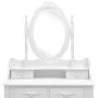 Juego de tocador y taburete madera paulownia blanco 75x69x140cm von , Schlafzimmerkommoden - Ref: Foro24-289314, Preis: 202,2...