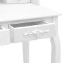 Juego de tocador y taburete madera paulownia blanco 75x69x140cm von , Schlafzimmerkommoden - Ref: Foro24-289314, Preis: 202,2...