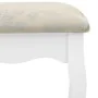 Juego de tocador y taburete madera paulownia blanco 75x69x140cm von , Schlafzimmerkommoden - Ref: Foro24-289314, Preis: 202,2...