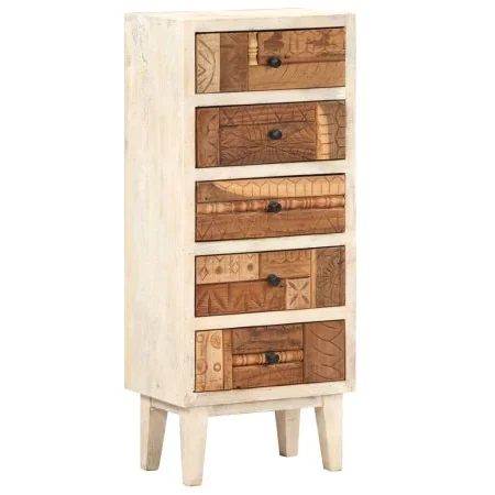 Cajonera de madera maciza reciclada 45x30x105 cm von , Schließfächer und Lagerschränke - Ref: Foro24-286537, Preis: 270,23 €,...