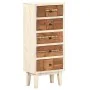 Cajonera de madera maciza reciclada 45x30x105 cm von , Schließfächer und Lagerschränke - Ref: Foro24-286537, Preis: 270,23 €,...