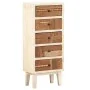 Cajonera de madera maciza reciclada 45x30x105 cm von , Schließfächer und Lagerschränke - Ref: Foro24-286537, Preis: 270,23 €,...