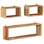 Juego de estantes cubo de pared 3 pzas madera maciza de acacia by , Shelves and shelves - Ref: Foro24-328262, Price: 76,42 €,...