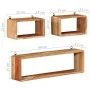 Juego de estantes cubo de pared 3 pzas madera maciza de acacia by , Shelves and shelves - Ref: Foro24-328262, Price: 76,42 €,...