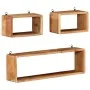 Juego de estantes cubo de pared 3 pzas madera maciza de acacia by , Shelves and shelves - Ref: Foro24-328262, Price: 76,42 €,...