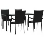 Juego de comedor de jardín 5 piezas ratán sintético negro by , Garden sets - Ref: Foro24-3156656, Price: 354,23 €, Discount: %